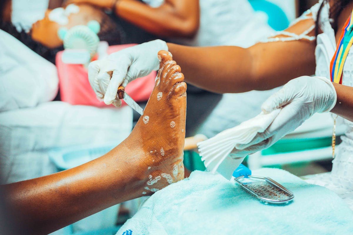 Free stock photo of a relaxing pedicure treatment